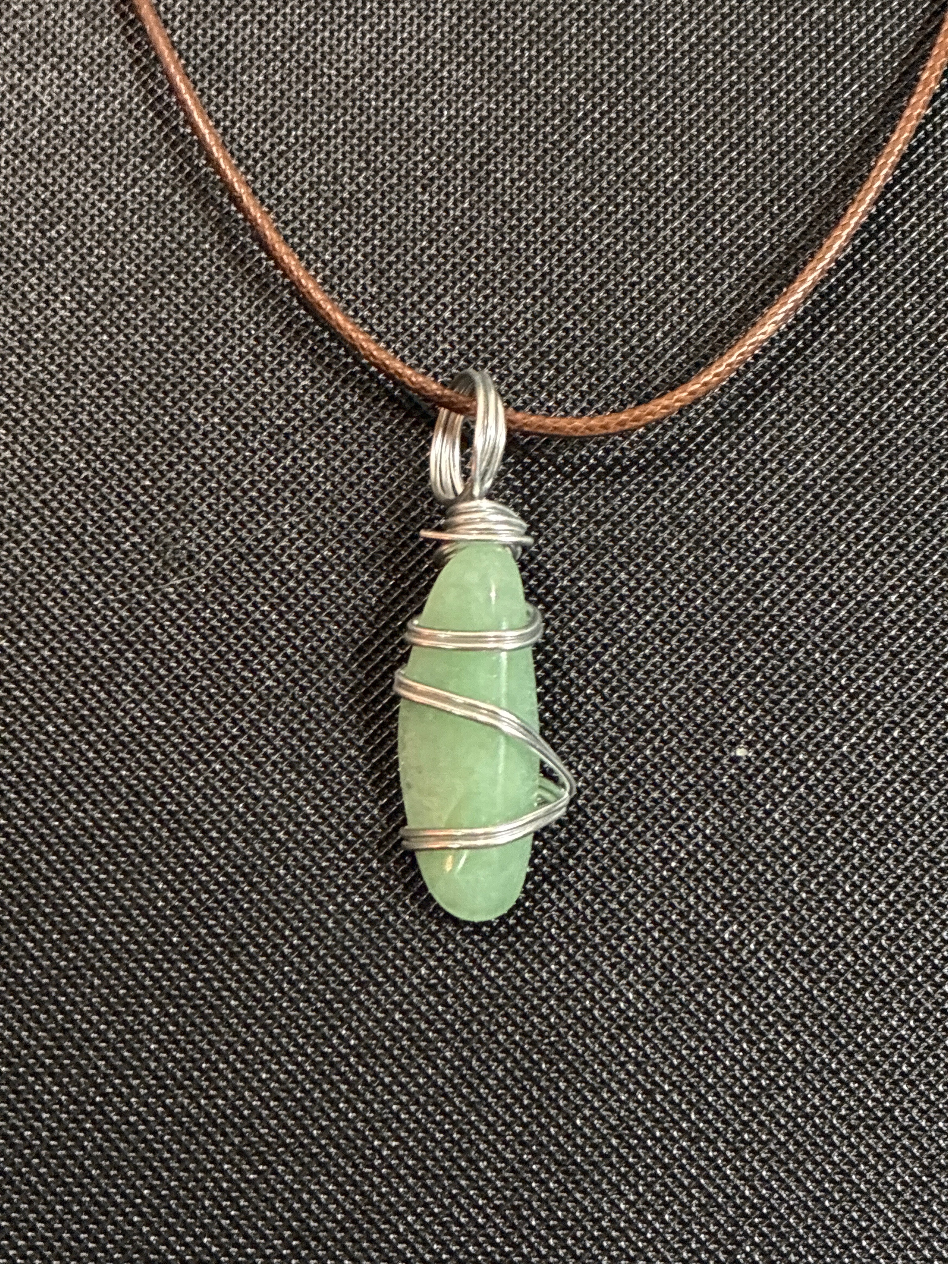 Green Aventurine Wire Wrapped Necklace